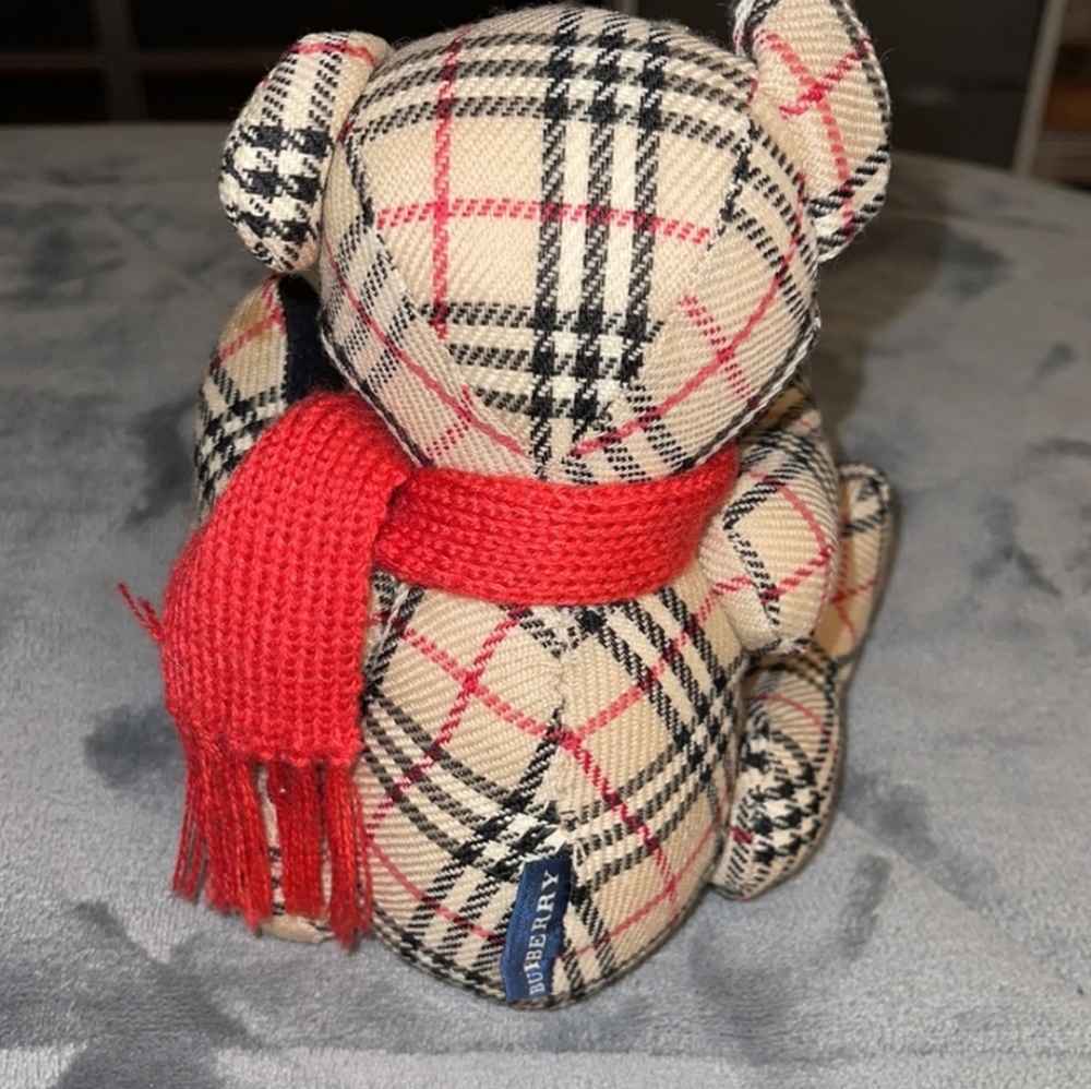 Burberry Nova Check Teddy Bear with Red Scarf - Picture 3 of 4